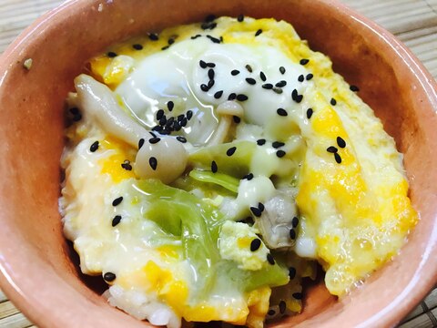 リメイク！はまぐりのお吸い物入りチーズ卵丼